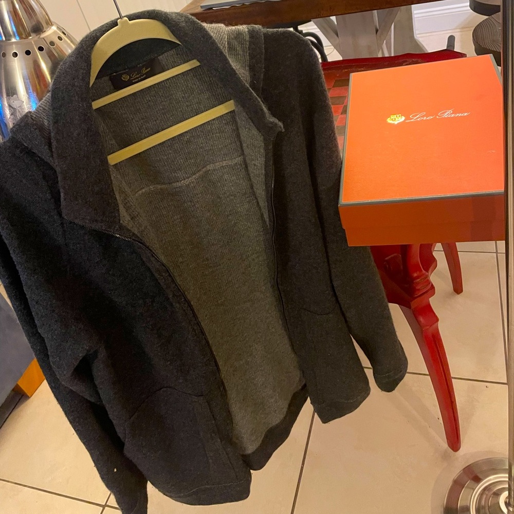 Loro Piana Fleece Jacket w/ Hood